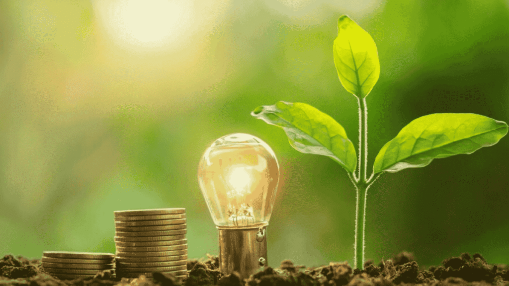 Economia de energia e eficiência energética com ar-condicionado inverter reduzindo o consumo de luz em residências e comércios