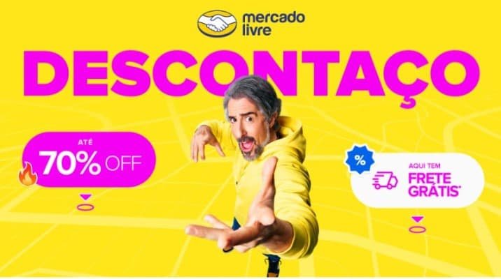 Descontaço Mercado Livre com até 70% OFF e frete grátis na promoção 4.4 de ar-condicionado 2026